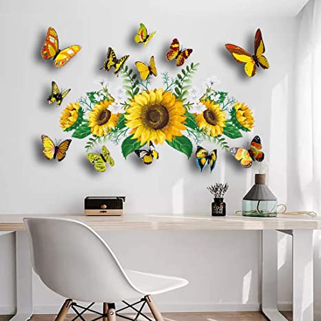 https://www.amazon.com/Butterfly-Sunflower-Decals-Stickers-Bedroom/dp/B095X24XKF