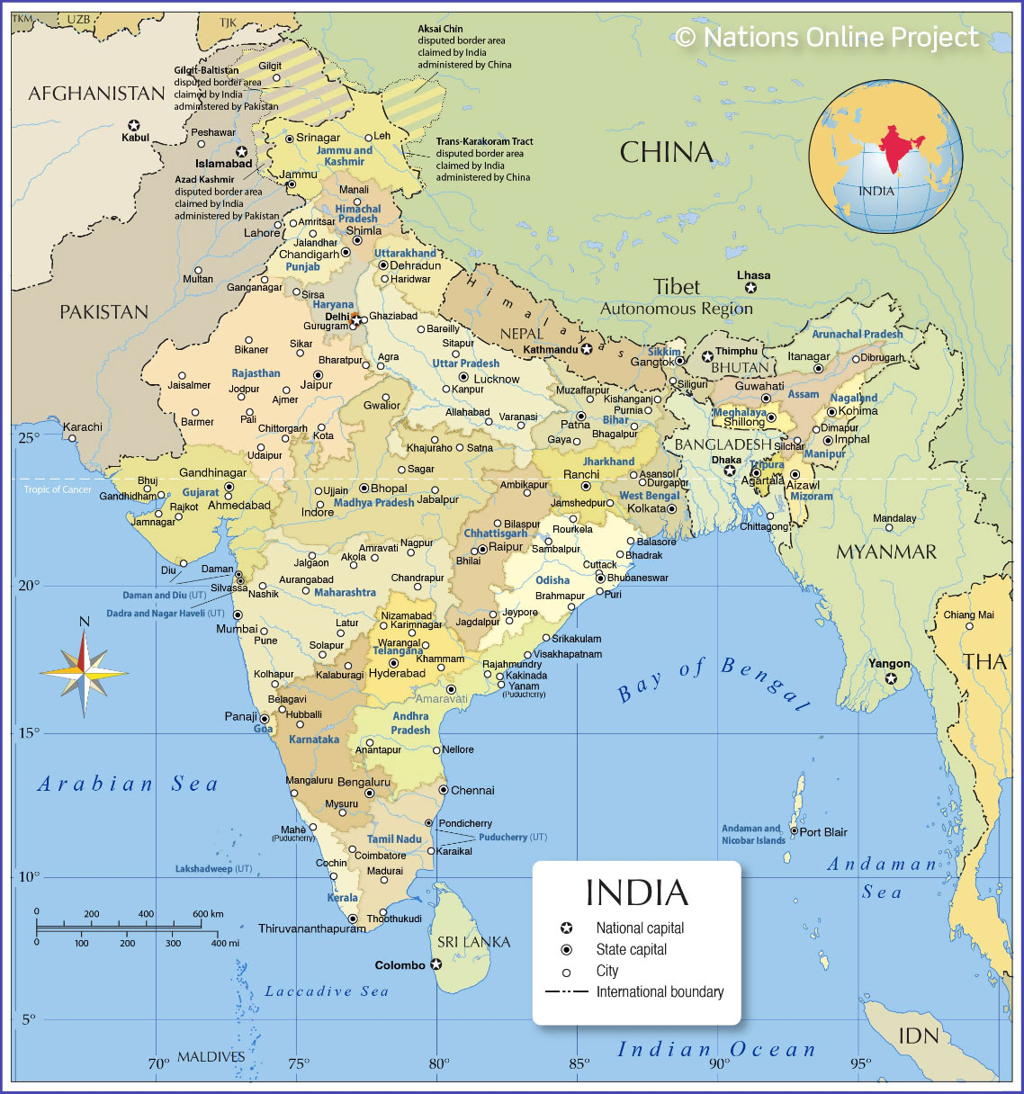 Which is the Largest, Second Largest, and Smallest State in India?
