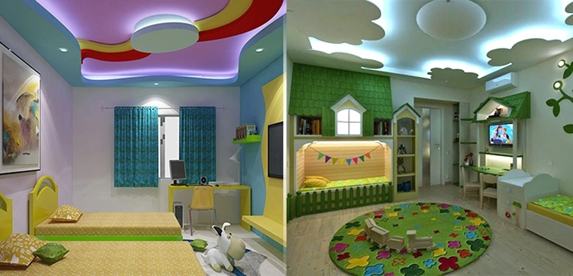 Bedroom Modern Pop Plus Minus Designs for Kids
