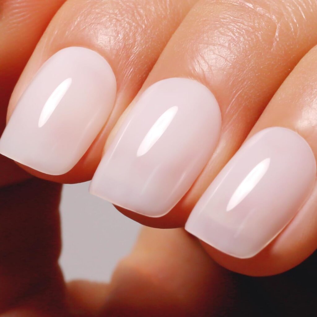 Sheer White Nail Art