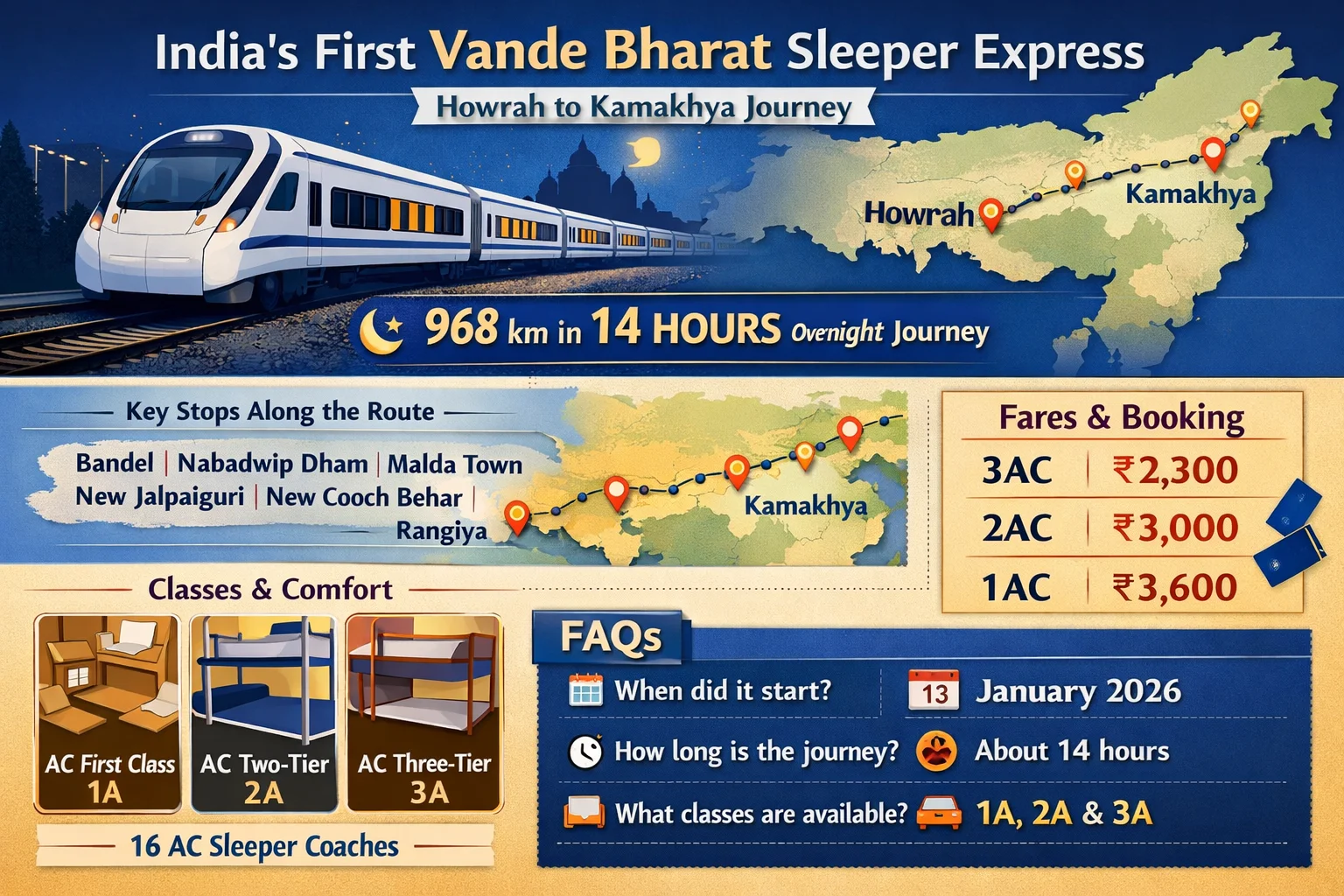 🚆 India’s First Vande Bharat Sleeper Express — A New Way to Travel