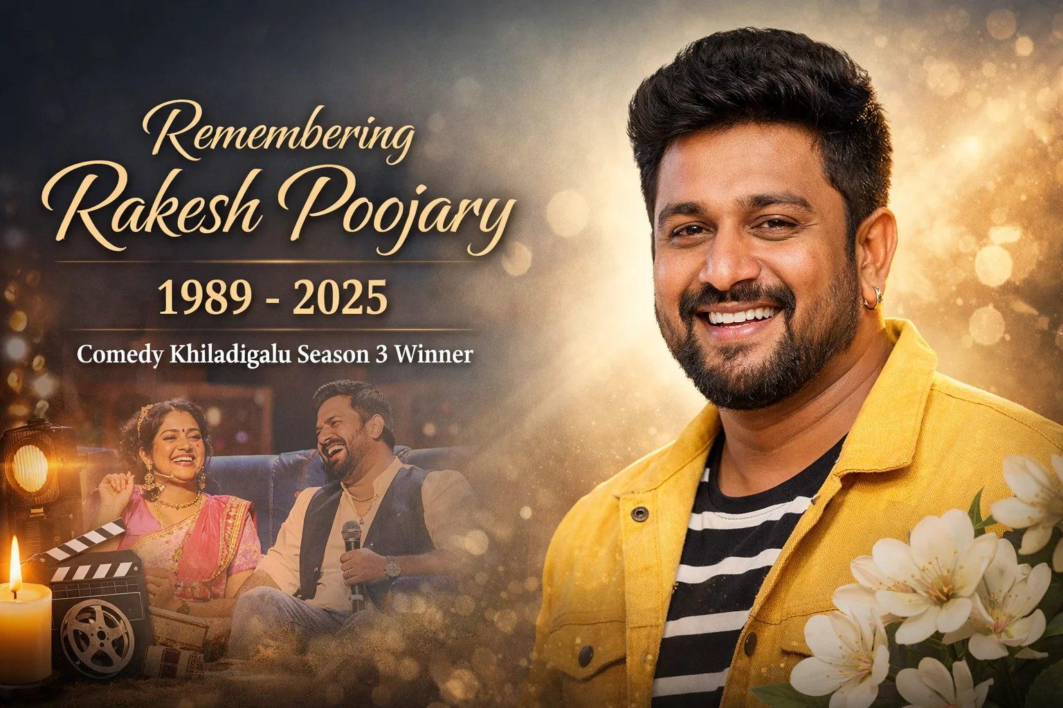 Rakesh Poojary: The Kannada Comedy Star Whose Laughter Lives On