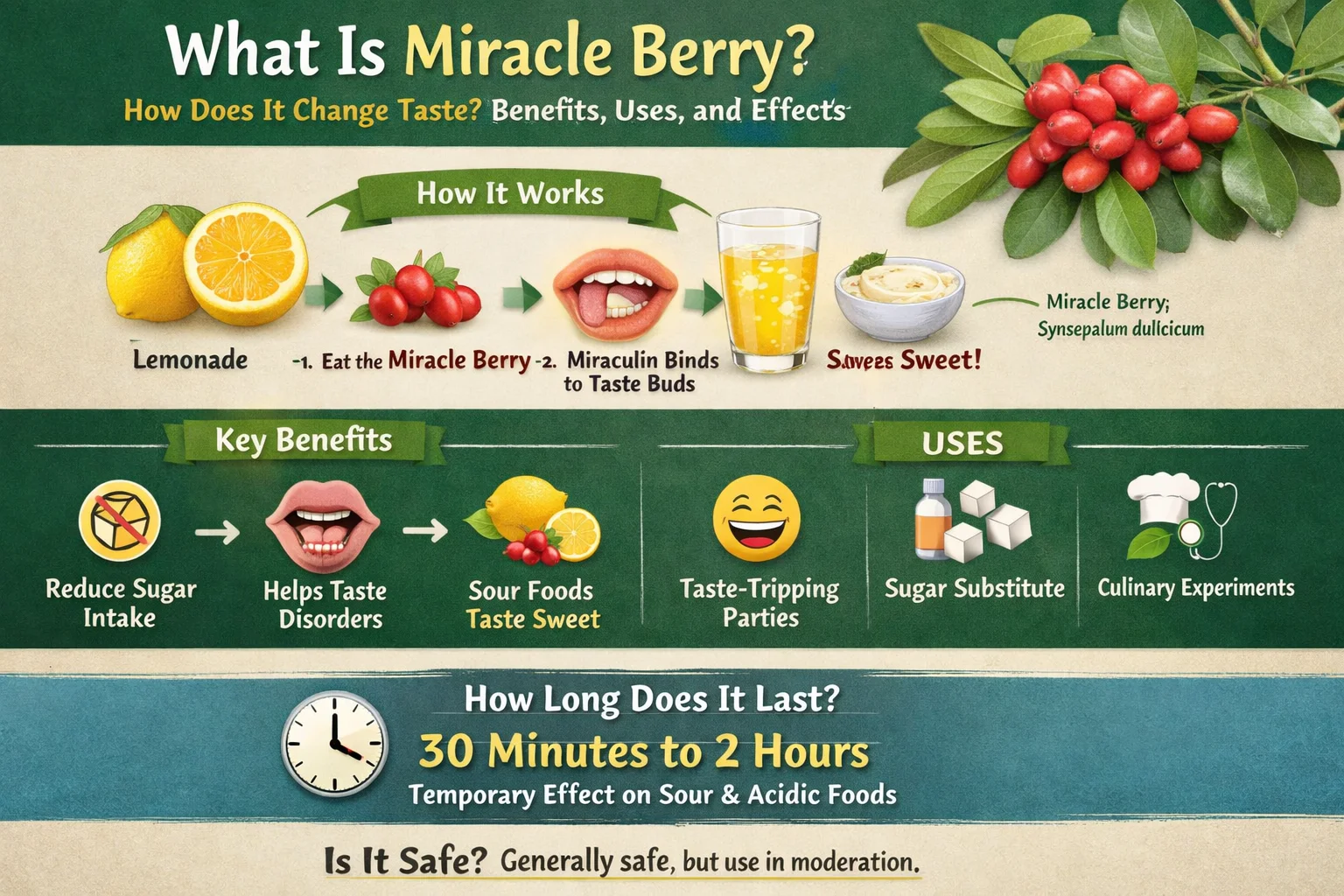 What Is Miracle Berry and How Does It Change Taste? Benefits, Uses, and Effects