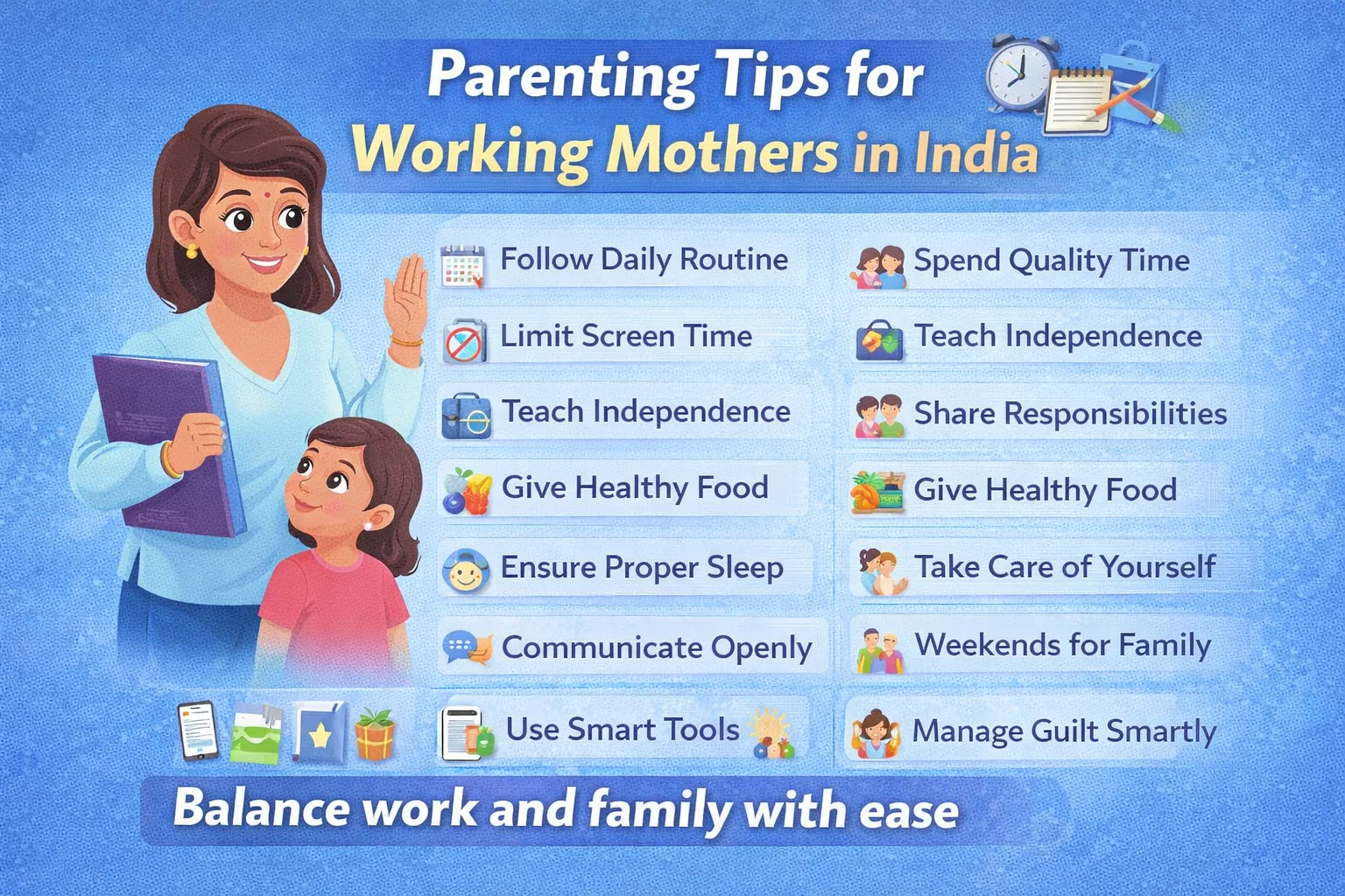 Parenting Tips for Working Mothers in India (Simple & Practical Guide)
