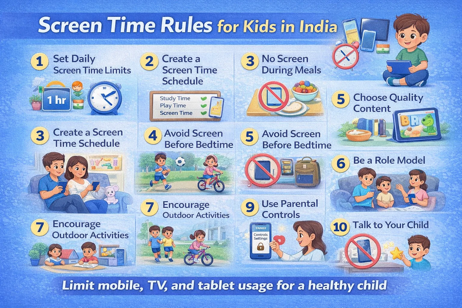 Screen Time Rules for Kids in India (Simple Guide for Parents)