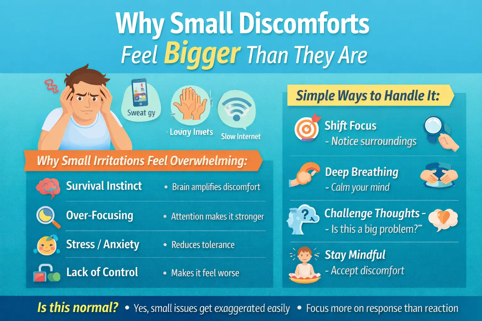 Why Small Discomforts Feel Bigger Than They Are (And How to Deal With It)