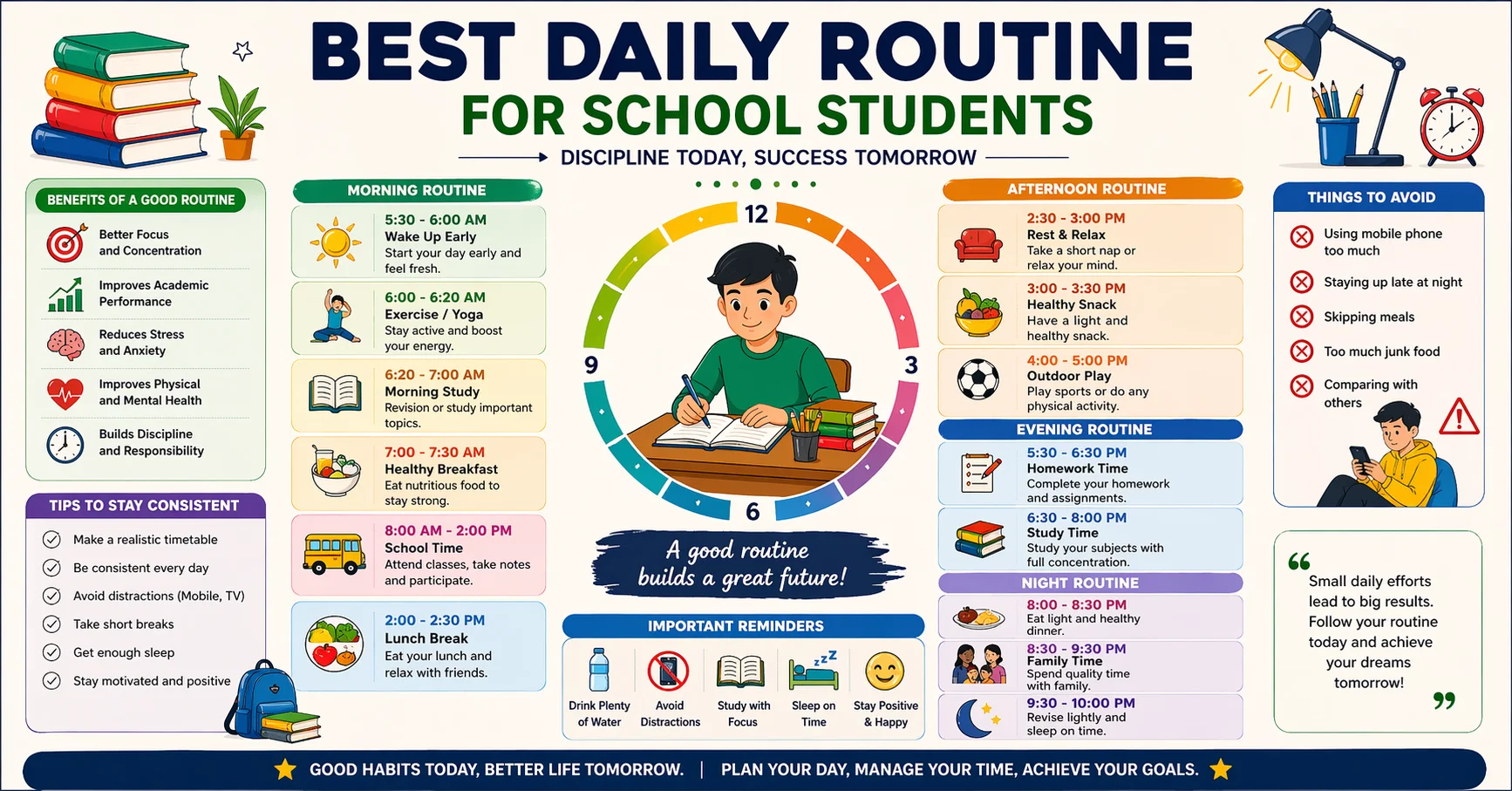 Best Daily Routine for School Students: A Complete Guide to Success and Discipline