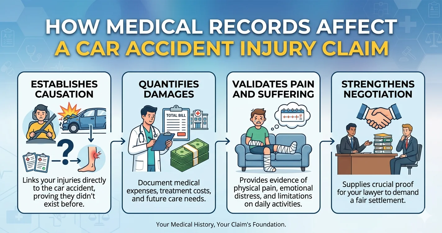 How Medical Records Affect a Car Accident Injury Claim