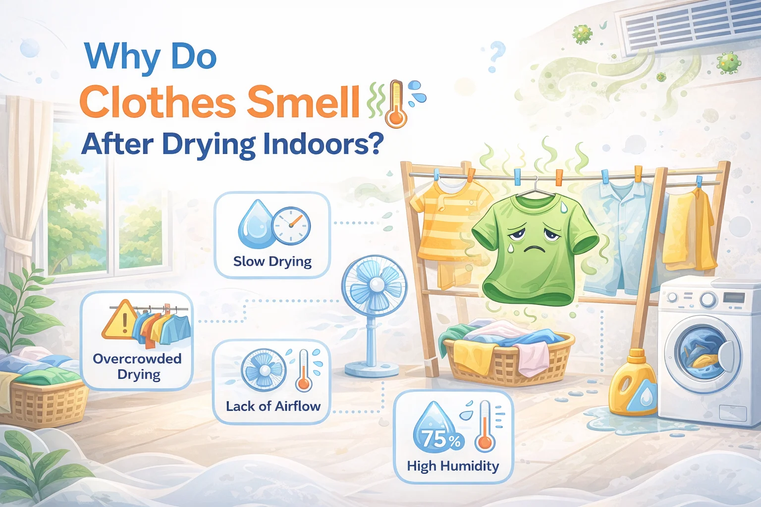 Why Do Clothes Smell After Drying Indoors? (Causes, Science & Solutions)
