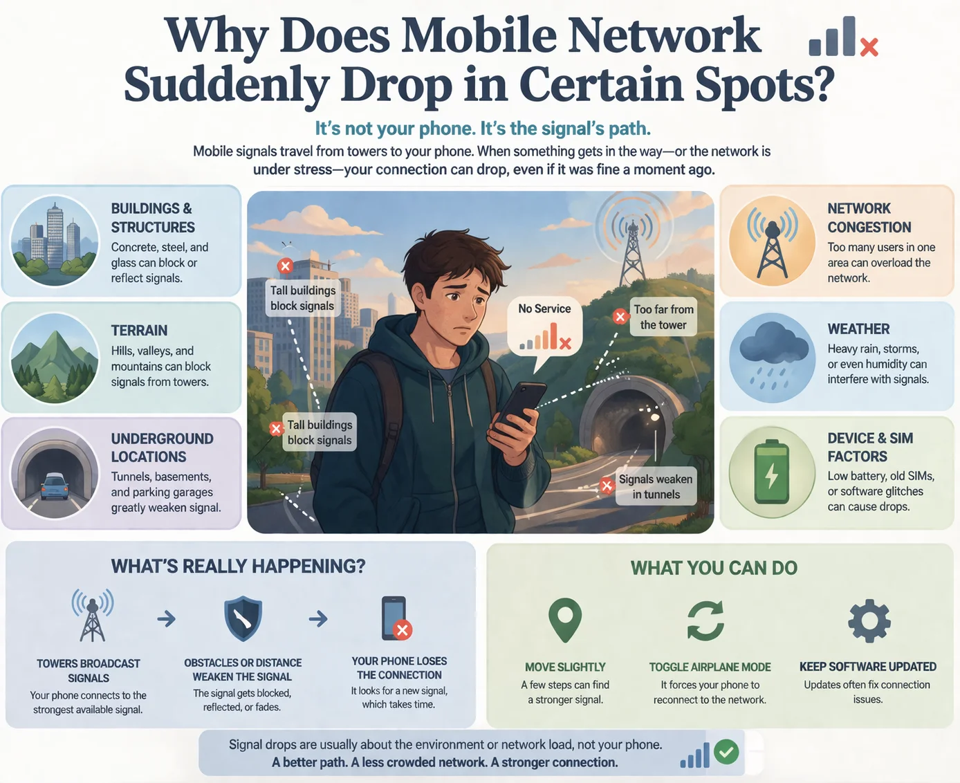 Why Does Mobile Network Suddenly Drop in Certain Spots?