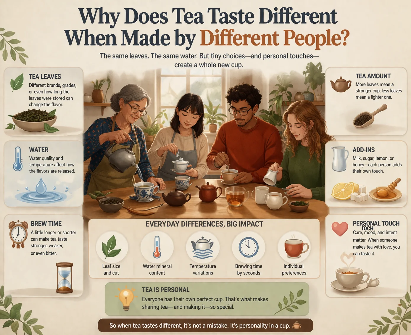 Why Does Tea Taste Different When Made by Different People?