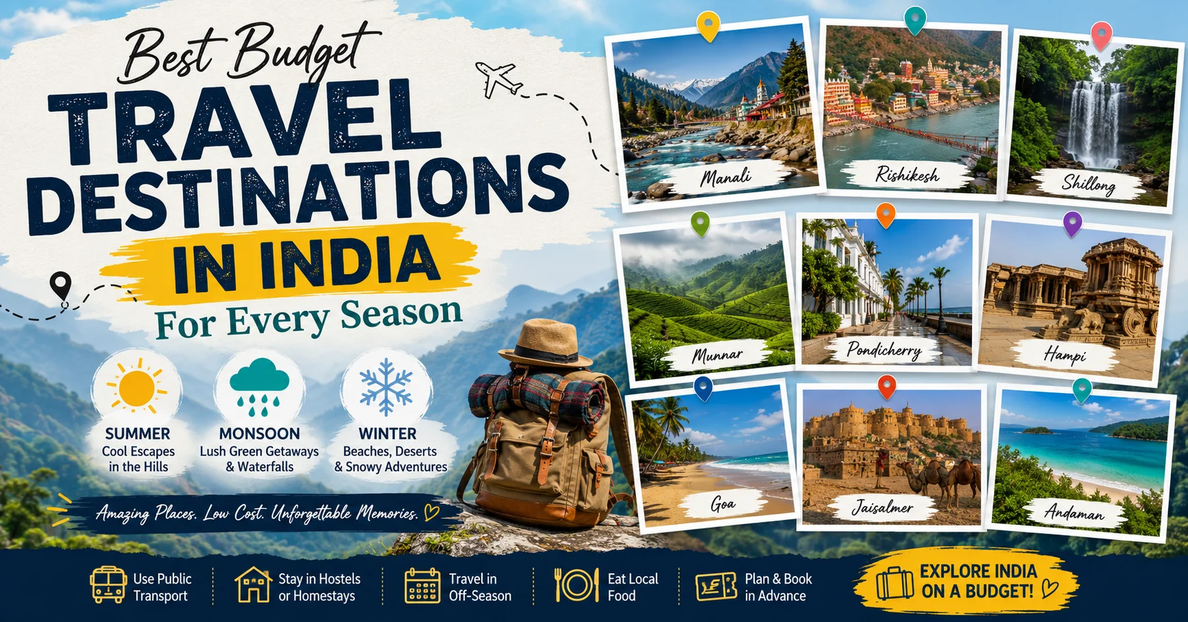Best Budget Travel Destinations in India for Every Season