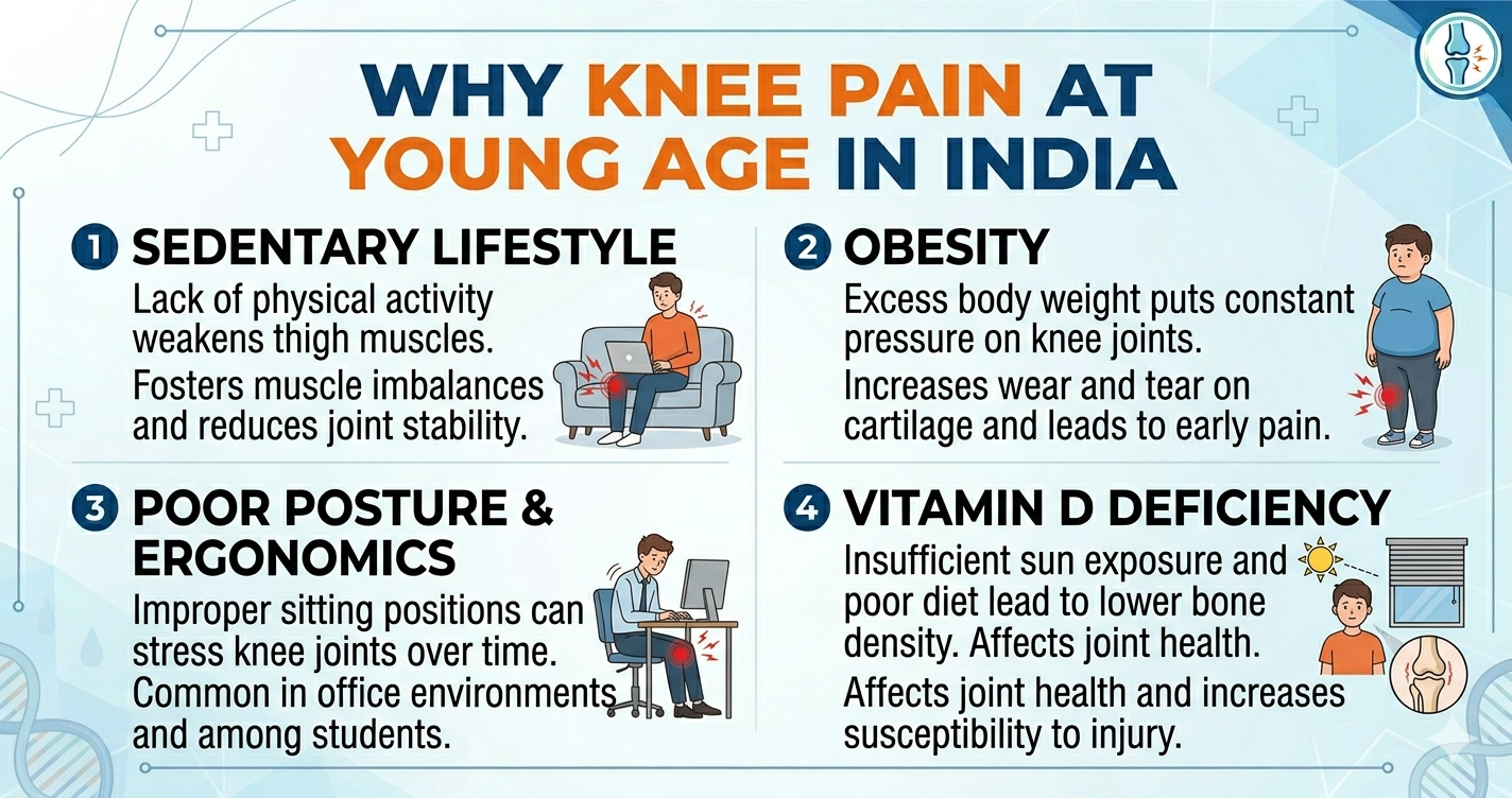 Why Knee Pain at Young Age in India Is Becoming Common