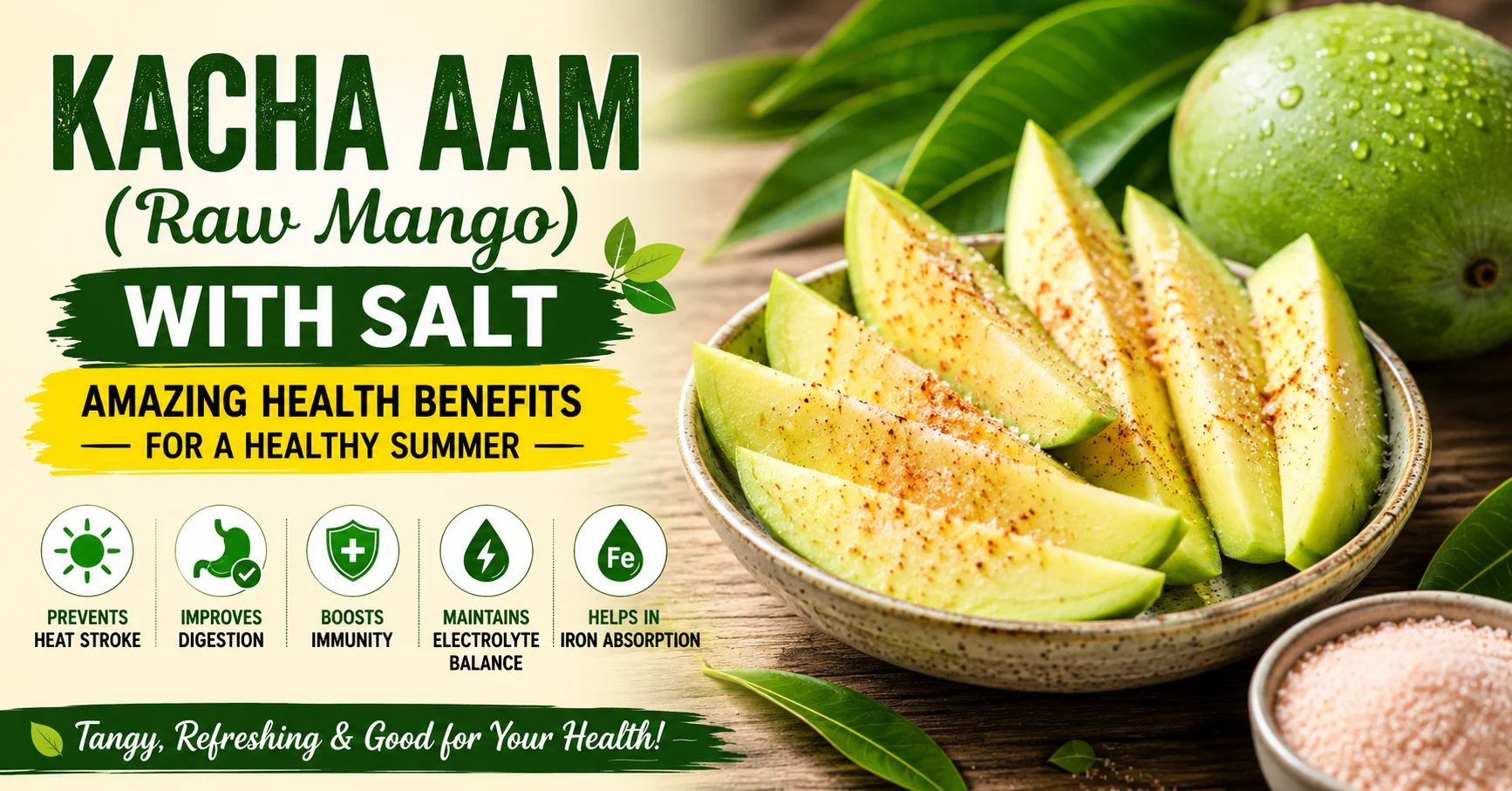 Benefits of Eating Kacha Aam (Raw Mango) with Salt: A Complete Guide