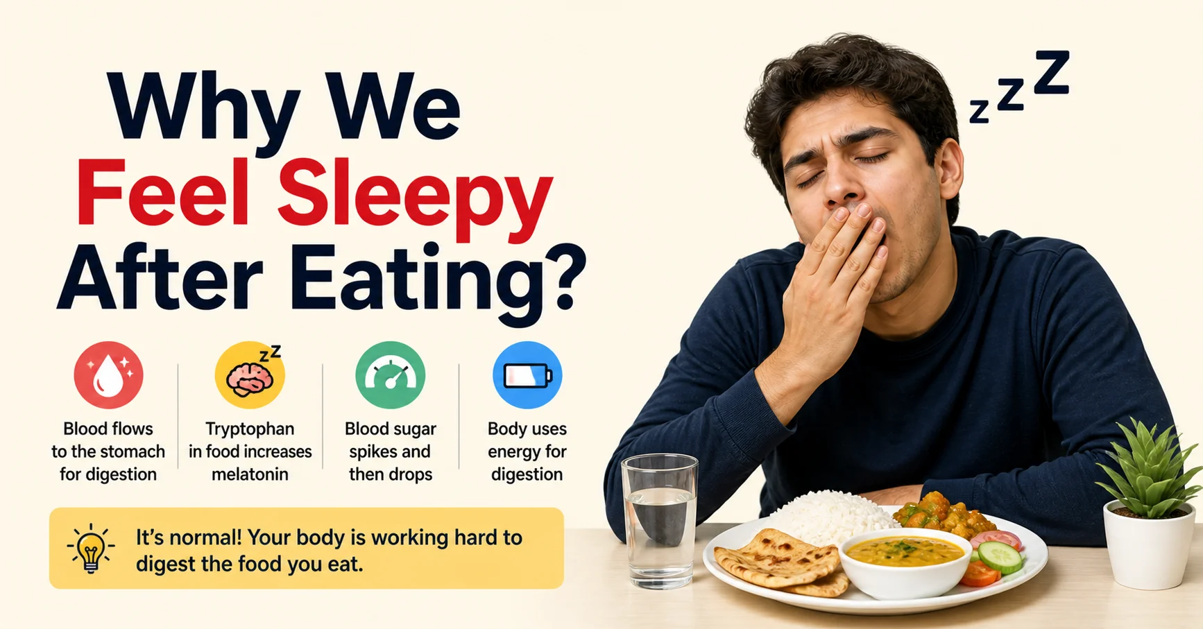 Why Do We Feel Sleepy After Eating? (Simple Explanation)