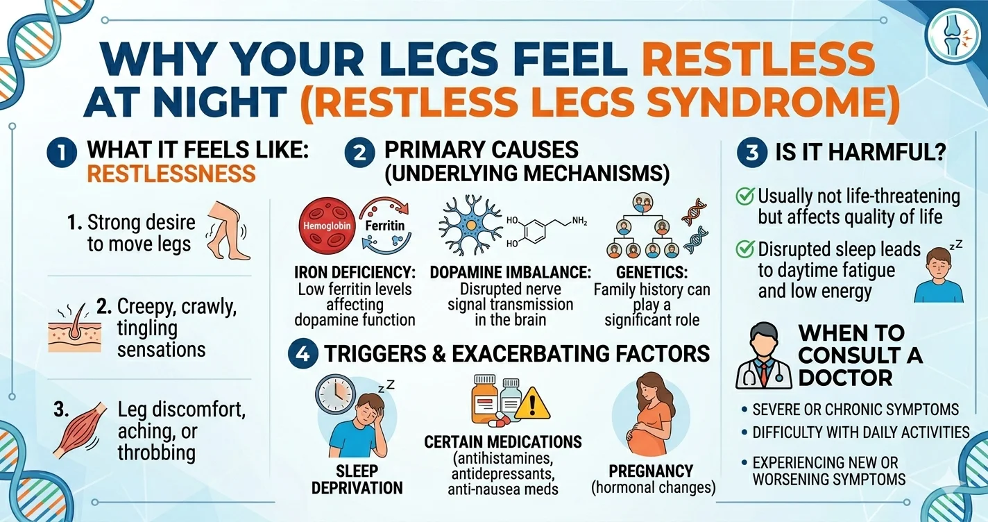 Why Your Legs Feel Restless at Night (Restless Leg Syndrome Explained)