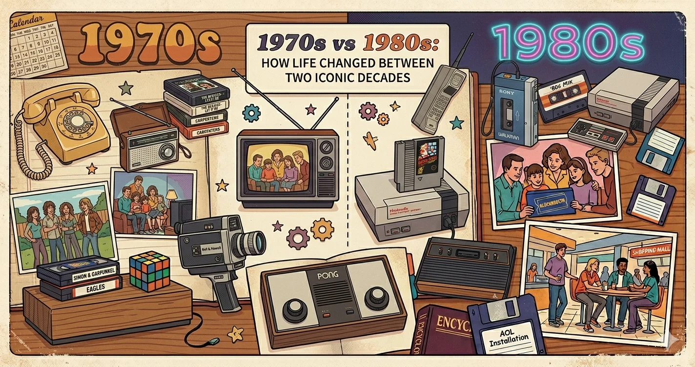 1970s vs 1980s: How Life Changed Between Two Transformative Decades