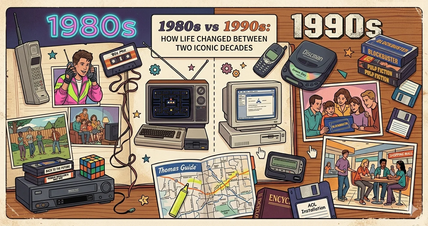 1980s vs 1990s: How Life Changed Between Two Iconic Decades