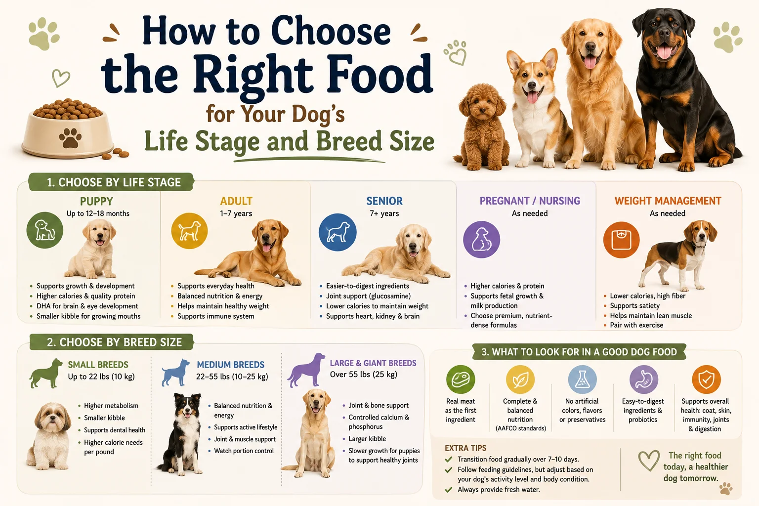 How to Choose the Right Food for Your Dog's Life Stage and Breed Size