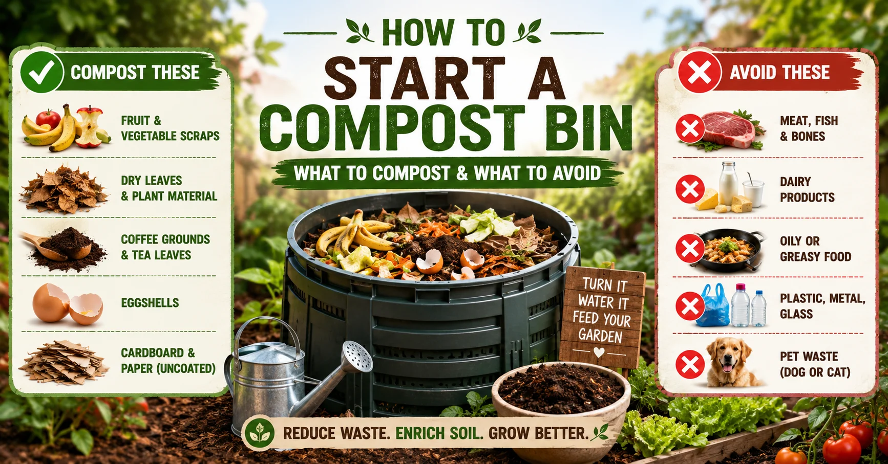 How to Start a Compost Bin and What Not to Put in It: A Beginner’s Guide to Composting at Home
