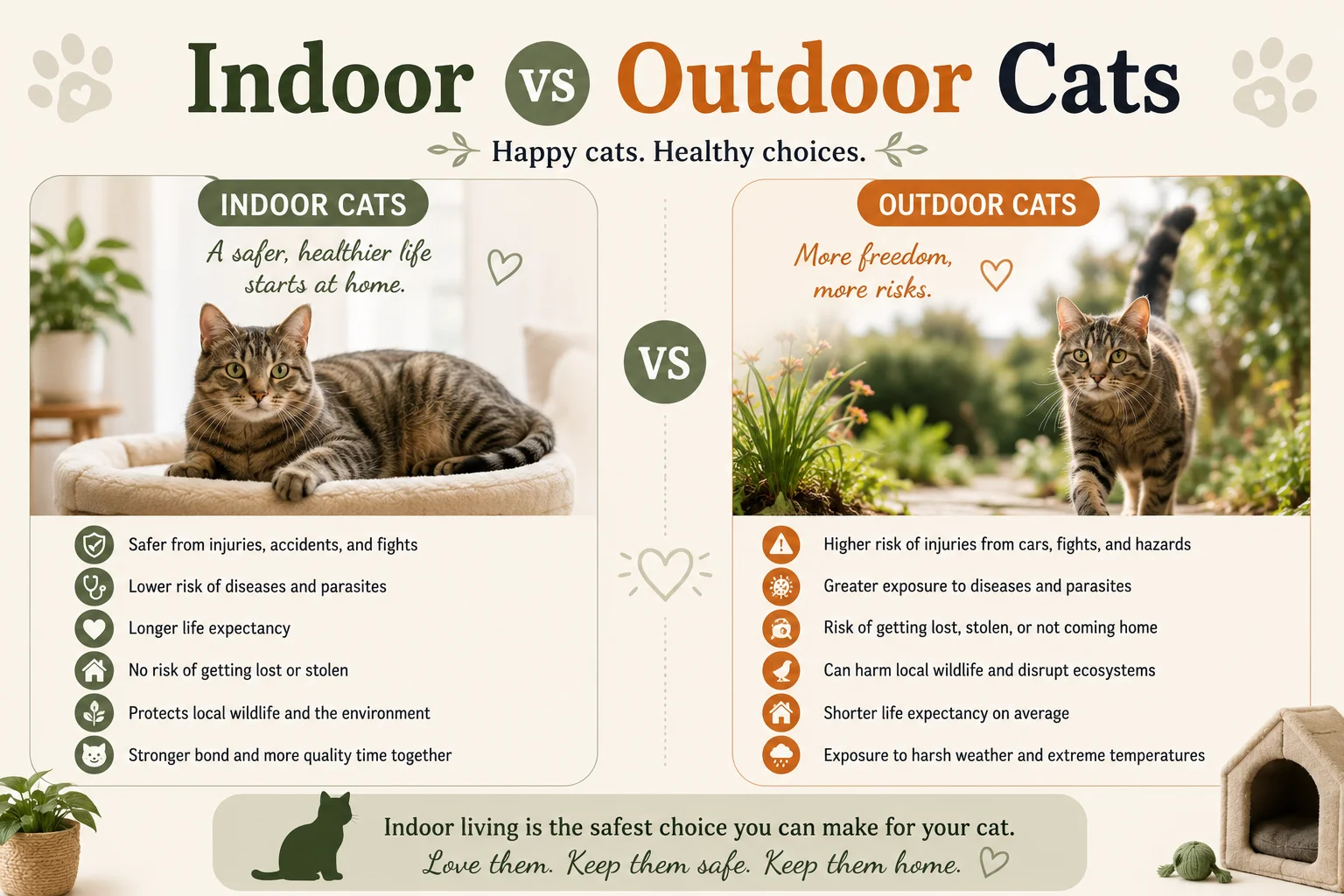 Indoor vs. Outdoor Cats: Pros, Cons, and Safety Considerations