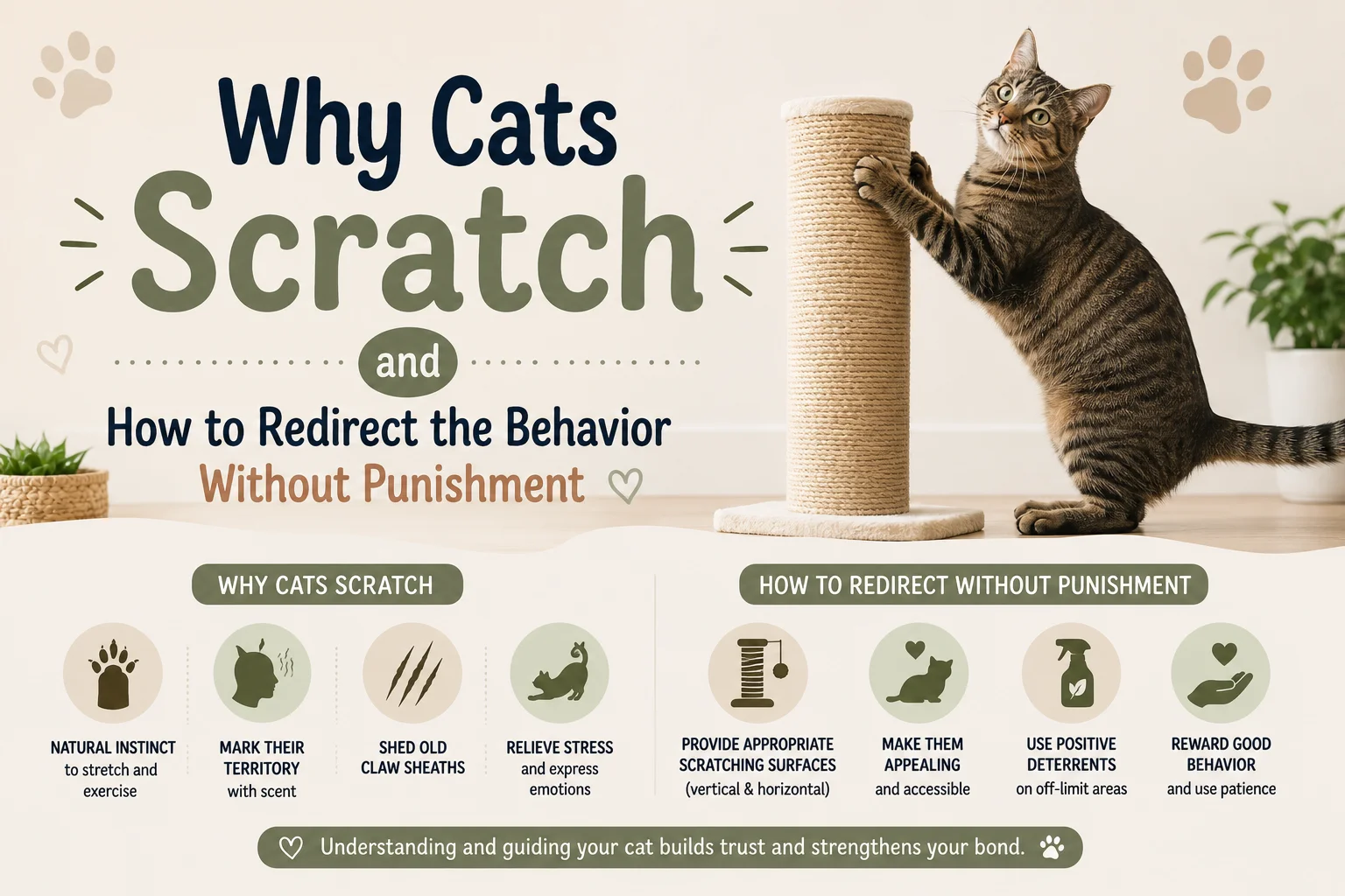 Why Cats Scratch and How to Redirect the Behavior Without Punishment